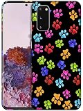 SM CASES Schutzhülle für Samsung Galaxy S20/Galaxy S20 5G – Hundepfote, mehrfarbiger Tierdruck, 3D-gedrucktes Design, Handyrückseite, Hartplastik, kompatibel mit Samsung Galaxy S20 (6,2 Zoll)