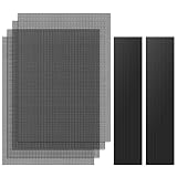 MoKo [4 Stück] 400 x 300 mm DIY PC Kühler Staub Mesh Filter, PVC Staubnetzfilter PC Gehäuse Staubschutzgitter mit Magnetrahmen, PC Kühlerfilter Staubdicht Staubschutzabdeckung Computer Lüfterg