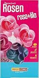 DECOCINO Rosen aus Esspapier Lila & Rosa (8 Stk.) – als essbare Blumen für Hochzeits-Deko & Geburtstags-Deko auf Torten, Kuchen, Cup-Cakes, M