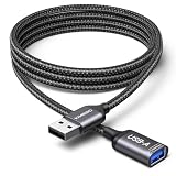 KiwiBird USB Verlängerung Kabel 2m, USB Verlängerungskabel A Stecker auf Typ A Buchse Extension Extender Cable für Strom und Daten Kompatibel mit Maus Tastatur Webcam Kamera PS5 PC Laptop Mac Druck