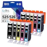 LxTek PGI-525 CLI-526 Tintenpatrone Kompatibel für Canon Druckerpatronen 525 526 für Canon MG5350 Druckerpatronen für Canon PIXMA MG5150 MG5250 IP4850 IP4950 IX6550 MX885 MX715 MG6150 (10er-Pack)