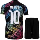 KISRAS Kinder Trikot #10 No Sonderdesign Limitierte Auflage Fußball Trikot Shorts Kinder und Jugend Größe(Mix,#10,152)