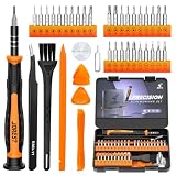JOREST 40Pcs Feinmechaniker Schraubendreher Set, Mini Werkzeug Kit mit Torx T1 T2 T3 T4 T5, TR6 T7 T8 T9 T10 T15, Triwing Y00, Stern P2 P5, -1.0/2.0, usw, für Switch, PS4, Laptop, Xbox, Brillen, U