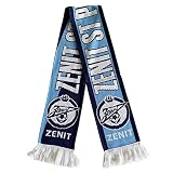 Generic Zenit St. Petersburg Schal | Das Original Fußball Fanschal, Himmelblau mit schwarzem und weißem Rand, Larg