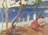 PSVDCTOO Vintage Leinwand Kunstdruck Bilder auf Leinwand Am meer von paul gauguin Wandbild Kunstdruck für Home Dekoration 60x90