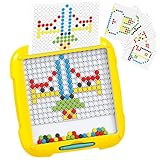 Magnetpunkt-Kunst-Zeichenbrett, magnetisches Zeichenbrett für Kinder von 3 bis 8 Jahren, Dot Art, Zeichenbrett mit magnetischen Perlen, Kritzelbrett für Kinder von 3 bis 8 J