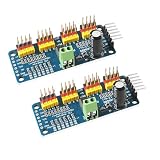 2PCS PCA9685 16-Kanal 12-Bit-PWM-Servotreiberplatine IIC-Schnittstelle PCA9685-Modulcontroller Kompatibel mit Raspberry