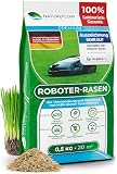Mähroboter Rasensamen schnellkeimend 0,5kg TEST SEHR GUT - Roboter Grassamen Made in Germany - Für pflegeleichten Garten mit Natureflow R