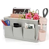 Moutitou Bett Organizer Hochbett Bettasche Hängetasche Organizer für Zuhause College Schlafsaal Etagenbett Krankenhausbett Kinderbett Bettgitter (Grau)