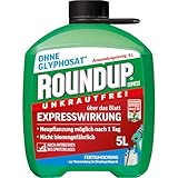Roundup Unkrautfrei Express, 5 Liter Nachfüll-Kanister - Fertigmischung zur Bekämpfung von Unkräutern und G