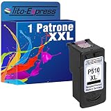 Tito-Express PlatinumSerie 1x Tinten-Patrone für Canon PG-510XL Black IP2700 MX350 MX360 MX410 MX420 MP240 MP260 MP480