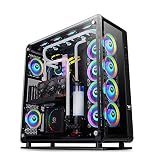 Thermaltake Core P8 TG | E-ATX-PC-Gehäuse | 3 x gehärtetes 4mm Glasseitenteil | Wall Mount | schw