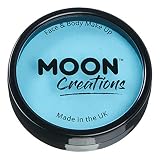 Moon Creations Pro Gesichts- und Körper-Make-up, professionelle Farbfarben-Kuchentöpfe für Gesichtsfarbe, Kostüme, Feste, Halloween für Kinder, Erwachsene (Hellblau, 36 g)