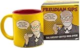 Sigmund Freud Kaffeetasse | Kaffee-Tasse & Tee-Becher in groß für Sigmund Freud Fans | Freudsche Teetasse | Große Tasse ca. 300 ml | Geschenk zu Geburtstag, Weihnachten, Ostern, E