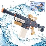 Wasserpistole Elektrisch, Automatischer Manueller Dual-Schussmodus, 550ml Hohe KapazitäT Reichweite 10 Meter, Sommer-Wasserpistolenspielzeug für Erw