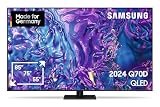 Samsung QLED 4K Q70D Fernseher 85 Zoll, AI Quantum Prozessor 4K, AI Upscaling, Tizen OS, Motion Xcelerator 120 Hz, Smart TV, KI TV, GQ85Q70DATXZG, Deutsches M