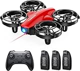 Tomzon mini Drohne für Kinder Anfänger RC Quadrocopter mit 24min Lange Flugzeit, Kampfdrohne mit 360° Propellerschutz, Flugzeug ferngesteuert Spielzeug Drohne Werfen Go/3D Flip/Kreisflug, Nano D