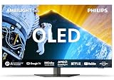 Philips Ambilight 65OLED809 4K OLED Smart TV - 65-Zoll Display mit P5 AI Perfect Picture, Ultra HD Google TV, Dolby Vision und Dolby Atmos Sound - Funktioniert mit Alexa und Google Sp