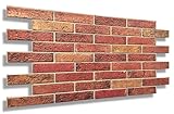 0,4m² 3D PVC Paneele Stein Optik Wandpaneele Wandverkleidung Decke Deckenpaneele PVC-Verkleidung Wandtatto Fliesen Imitat 90x48cm (CPVC08)