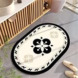 Simple Badezimmerteppich Badematte rutschfest, Bathroom Mat Mats, Diatomite Stone Bath Mat, Badezimmer Teppiche, Duschvorleger Schnelltrocknend, FußMatte Badezimmer Duschmatte Stein 50x80