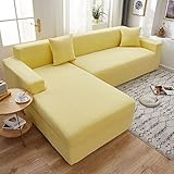 Samt-Jacquard-Sofabezug mit Halbinsel, staubdicht und verschleißfest, All-Inclusive-Sofa-Schonbezug für Wohnzimmer, universeller Couchbezug für vier Jahreszeiten, Beige, Grau, 1-Sitzer, 90 x 140