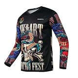 Pimaodog Herren Mountainbike Jersey Langarm Quick Dry Off Road Motocross Jersey Downhill & Motocross Shirts, Hmlt020, L