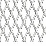 Gawany Gittermatte Streckmetall Streckmetall-Gittermatte Zauns Drahtgitter,Maschendraht Edelstahl Streckmetall Gitter 50 x 50 cm,Maschenweite: 45 × 20