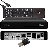 VU+ Zero HW Version 2-1x DVB-S2 Full-HD Sat Tuner E2 Linux Receiver, YouTube, Satellit Receiver mit Aufnahmefunktion, Kartenleser, Media Player, EasyMouse HDMI-Kabel & 300 Mbits WiFi Stick, schw