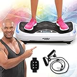 Miweba Sports Fitness 4D Wave Vibrationsplatte MV300 | 𝟑 𝐉𝐀𝐇𝐑𝐄 𝐆𝐀𝐑𝐀𝐍𝐓𝐈𝐄 - 800 Watt - Armband Fernbedienung - Bluetooth - Abnehmen - Fettverbrenner - Fitnessgeräte für Zuhause (Weiß)
