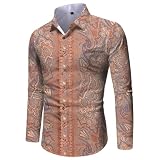 Shirt Herren 3D Digitales Drucken Longsleeve Shirt Herren Jugend Persönlichkeit Mode Druck Shirt Herren Casual Vintage Trend Longsleeve Tops Herren A-05 4XL