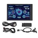 Für Computer Sekundärbildschirm, PC CPU RAM Datenanzeigemonitor, 3,5 Zoll IPS USB Bildschirm, USB Typ C Schnittstelle für PC ARGB Computer, 360 ° -Drehung