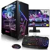 Megaport Komplett Set Gaming PC Intel Core i5-13400F • GeForce RTX3060 12GB • 24' Monitor • Windows 11 • 16GB DDR4 • 1TB M.2 SSD • WLAN• Tastatur • Maus pc Gaming komplettpak
