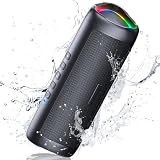 UOHHBOE Bluetooth Lautsprecher 30W Tragbarer Musikbox Bluetooth 5.3 mit TWS Stereo RGB Lichter 24 Stunden Laufzeit 30 Meter Reichweite Freisprechfunktion Geschenke für Männer F