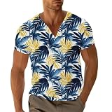 Poloshirt Herren T-Shirt Trikot Weisses T Shirt Funktionsshirt Kurzarm T-Shirts Für Baumwolle Fitness Gym Freizeithemd Herren V Neck Tshirt Baumwolle Strand Hemd Sport Shirts (4-Dunkel Blau,S)