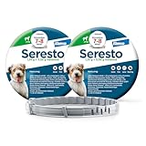Seresto Halsband Sparset für kleine Hunde bis 8 kg: 7 bis 8 Monate wirksamer Schutz gegen Zecken und Flöhe, Länge 36 cm, 1,25 g + 0,56 g, 2 Halsb