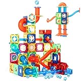 Magblock 122 Teile Magnetische Bausteine,Magnete Spielzeug für Kinder,STEM Pädagogisches Konstruktion Geschenk für 5 6 7 8 9 Jungen M