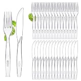 Hejo Plastikbesteck, 200 Stück Wiederverwendbares Partygeschirr, Plastikgeschirr Set, Party Besteck für Party, Hochzeit, Picknick, Bank