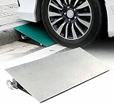 Bordsteinrampe für Einfahrten, Schwellenrampen für Türen, tragbare Mobile Rollstuhlrampen für Rollstühle/Autos/Stufen/Treppen/Türen/Roller/Silber/80 * 40