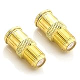 deleyCON 2 Stück F-Quick Stecker Schnellverbinder F-Buchse auf F-Stecker F-Quick Stecker auf F-Kupplung ohne Schrauben Verg