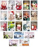 Edition Seidel Set 20 exklusive Premium Weihnachtskarten mit Umschlag. Doppelkarten/Klappkarten mit Briefumschlag. Weihnachten Karte Postkarte Weihnachtspostk