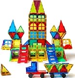 Magblock 120 Stück Magnetische Bausteine, Magnet Spielzeug Magnetspiele Kinderspielzeug Kinder für 3-8 Jungen und M