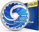 FALKENWALD Sägeblatt 216x30 Ideal für Aluminium - Kompatibel mit Bosch PCM 8s, GCM 8 SDE - Kreissägeblatt 216x30, Sägeblatt 216x30 Kappsäge, Kreissägeblatt 216, Metallsägeblatt für Kappsäg
