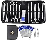 Sezierbesteck 22 Stück Präparierbesteck medizinische Biologie & Tierärztliche Studenten-Anatomie Lab Botanik Tierfrosch etc Dissecting Kit. Sezierbesteck Prämie E