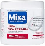Mixa Creme für trockene und rissige Haut, Feuchtigkeitspflege für den Körper, Hände und Gesicht, Mit Urea und Niacinamide, Urea Cica Repair + Hauterneuernde Creme, 1 x 400