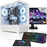 Megaport Komplett Gaming PC AMD Ryzen 7 7800X3D • 27' Monitor • Windows 11 • GeForce RTX4070 12GB • 32GB DDR5 • 2000GB M.2 SSD • Wasserkühlung • WLAN • Gamer pc Computer Gaming