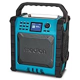MEDION P66896 Baustellenradio (DAB Plus, DAB+/UKW, integrierter Akku, Farbdisplay, Bluetooth, Powerbank-Funktion, IP54, robust, Zwei Passivradiatoren)