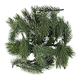 Ideen mit Herz Deko-Tannenzweige | grün | 8 cm lang | 38 Stück | künstliche Tannenzweige | Adventskranz-Deko | Tannengrü