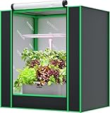 VIVOSUN Kleines Growzelt, geeignet für Aerogarden, Hydrokultur-Anbausystem, 48x34.7x52cm, Indoor-Wachstumszelt aus hochreflektierendem Mylar mit Bodenversiegelung, Lüftungsfenster und Kab