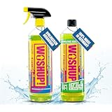 WOSHUP! Wohnwagen Reiniger mit Xtra Skin Schutzfilm 1L High Power Konzentrat + Mischflasche Auto Reiniger für Camping, Caravan, Wohnmobil, Markise, GF