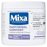 Mixa Panthenol hautberuhigende Creme, mit Panthenol, Pflegecreme für trockene, empfindliche und zu Neurodermitis neigende Haut, Wundheilcreme gegen Rötungen und Juckreiz, Panthenol Comfort, 400